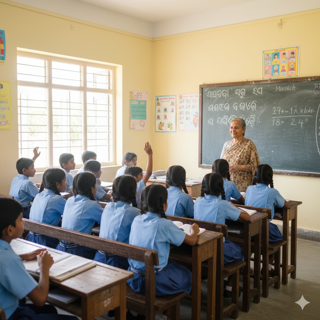 Teacher and students