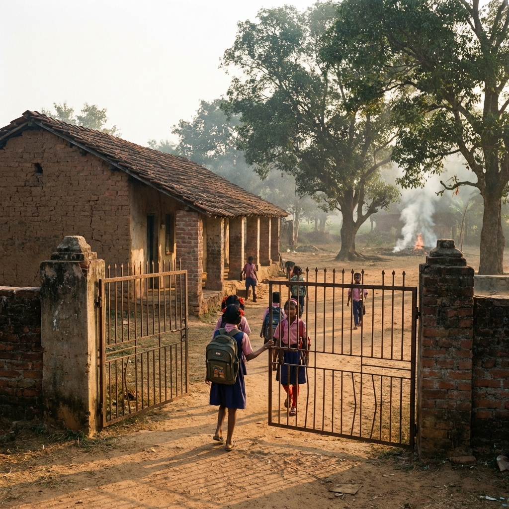 Children entering rural school